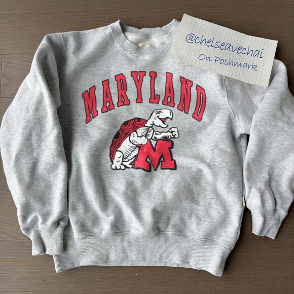 90s Maryland Terrapins Football Sweatshirt University of Maryland Shirt Tee - Picture 1 of 2